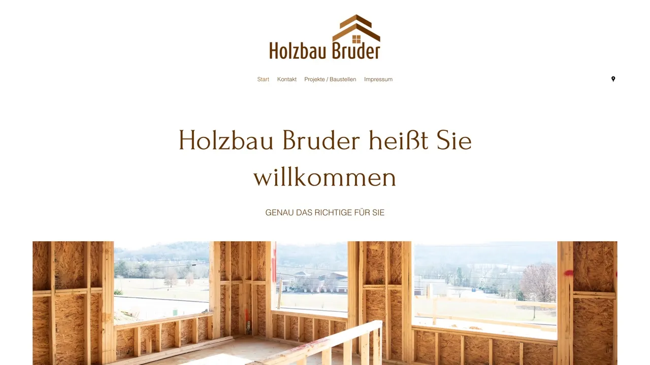 Website von Holzbau Bruder